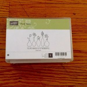 Stampin Up: Vivid Vases (Gently Used) wooden block included.